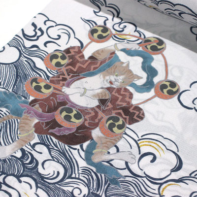 綿 浴衣 反物 撫松庵 日本製 猫 1074 綿 浴衣 反物 撫松庵 日本製 猫 1074 撫松庵ゆかた反物
