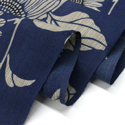 リピーター 日本橋竺仙 奥州小紋 桔梗丸に萩 Lサイズ 9日まで!!日本橋竺仙 季節外れセール奥州小紋 桔梗丸に萩 Lサイズ