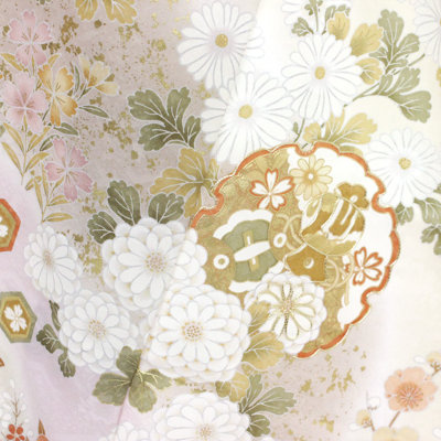 淡いピンク訪問着 洗える訪問着　洗える着物　扇　牡丹、桜、菖蒲、藤　綺麗　可愛い 楽天市場】訪問着 レンタル 着物レンタル レンタル着物 着物