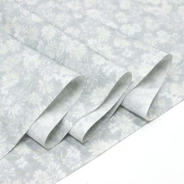 東レシルック 小紋k1204薄グレー系 花詰め 【奏美】 【fuku】 東レ