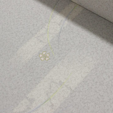 東レシルック 小紋k1357【奏美】氷割れ紋意匠 薄グレー色 花唐草模様地
