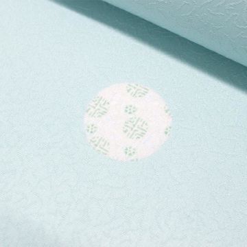 東レシルック 小紋k1371水色 飛び丸紋 【奏美】 お茶席向き【棗】 東レ