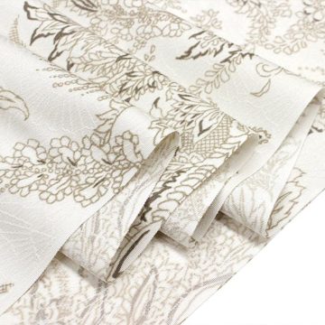 東レシルック 小紋k1438【美來】紋意匠霰 砂色 アラベスク