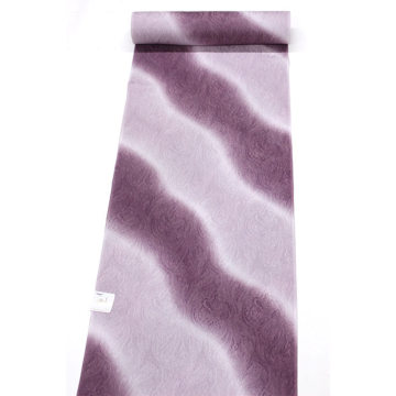 東レシルック 小紋k1525唐織ジャガード織 紫系 道長ぼかし コートにお