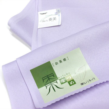 東レシルック 小紋k1533紋意匠生地 藤紫系 高台寺蒔絵柄 【奏美