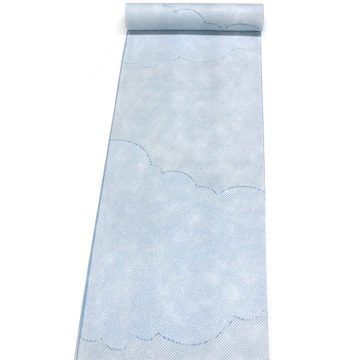 東レシルック 小紋k1545紋意匠生地 薄ブルー系 雲取総疋田 【奏