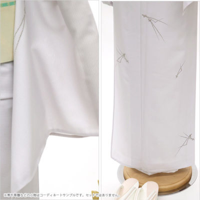 東レシルック】絽小紋prk104薄グレー／印伝調松葉 駒絽・奏美【夏小紋