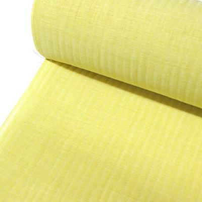 東レ】爽竹(そうたけ)夏用・単衣用 長襦袢 反物縞紗/明るい芥子色無地